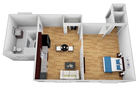 1 Bedroom 1 Bathroom at Willett Apartments, Albany, NY, 12210